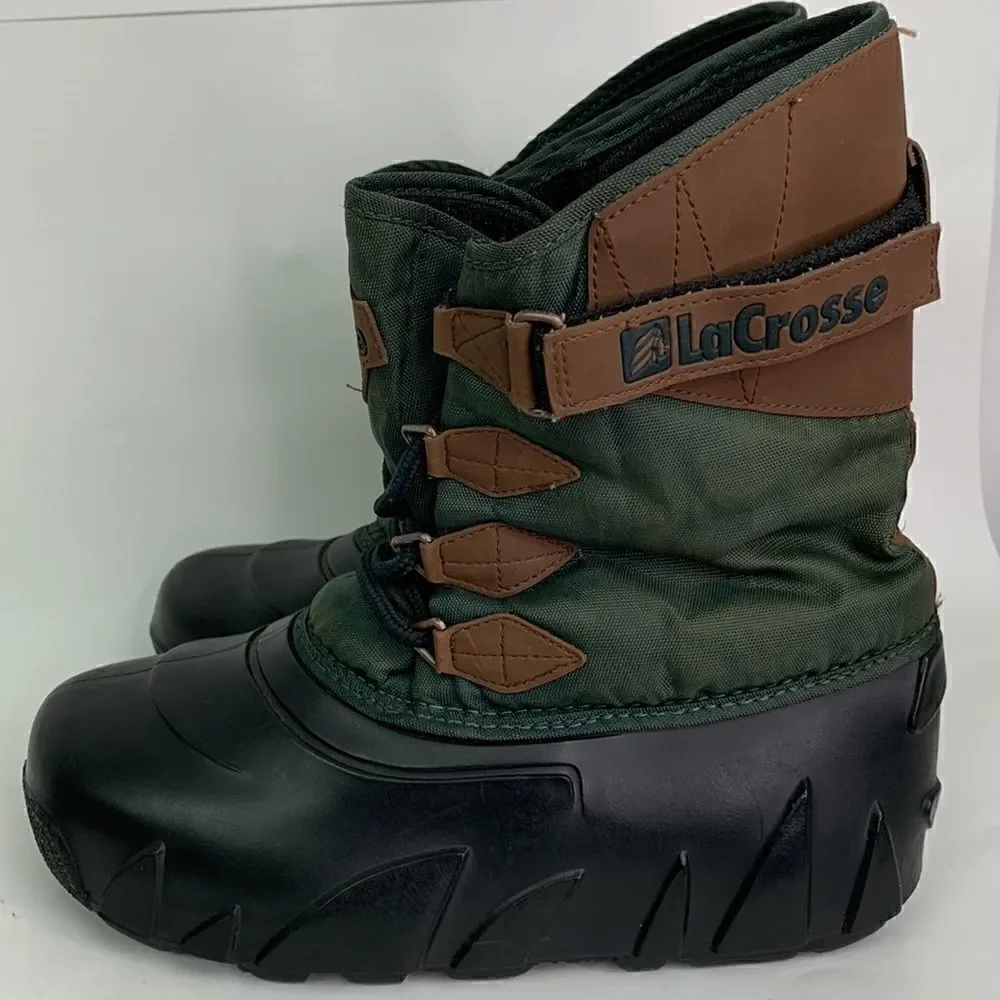 LaCrosse green and black lace up Duck boots